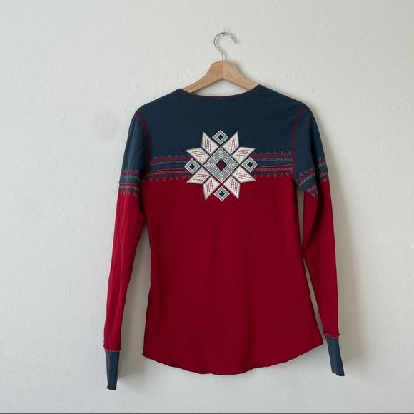 Alp-n-Rock Snowflake Thermal Red Grey Ladies 2 - Picture 1 of 6